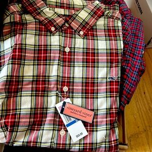 Vineyard Vines NWT tartan classic-fit button-up shirt XL